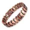 Bracelet Magnétique en Cuivre Antique – Design à Maillons Doubles et Finition Brossée